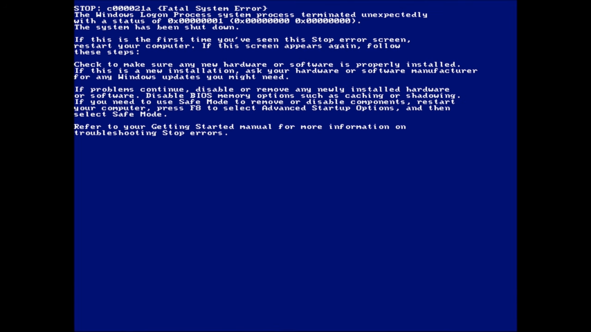 Windows Blue Screen (BSOD) Evolution — Martin Nobel